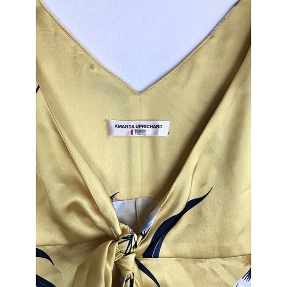 Amanda Uprichard Mccanna Dress Honeysuckle Wrap Maxi Yellow Floral Print XS - Picture 5 of 16